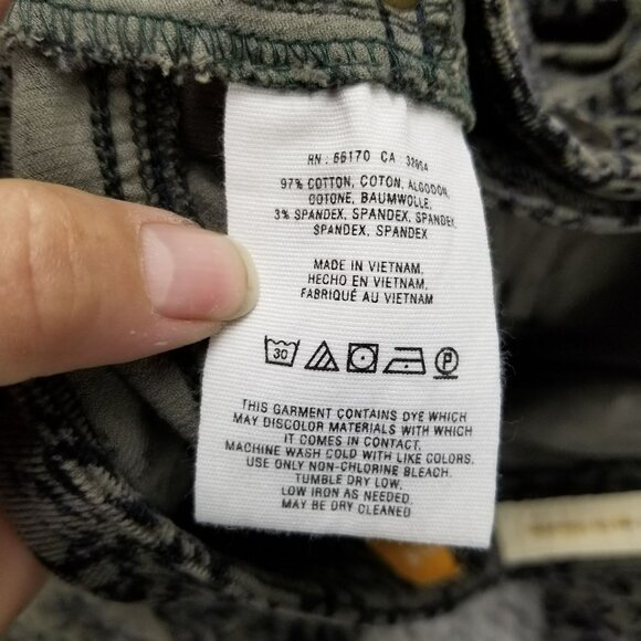 Pilcro Jeans Womens 28 Serif Olive Green Camo Print Corduroy Skinny Stretch - Picture 14 of 15